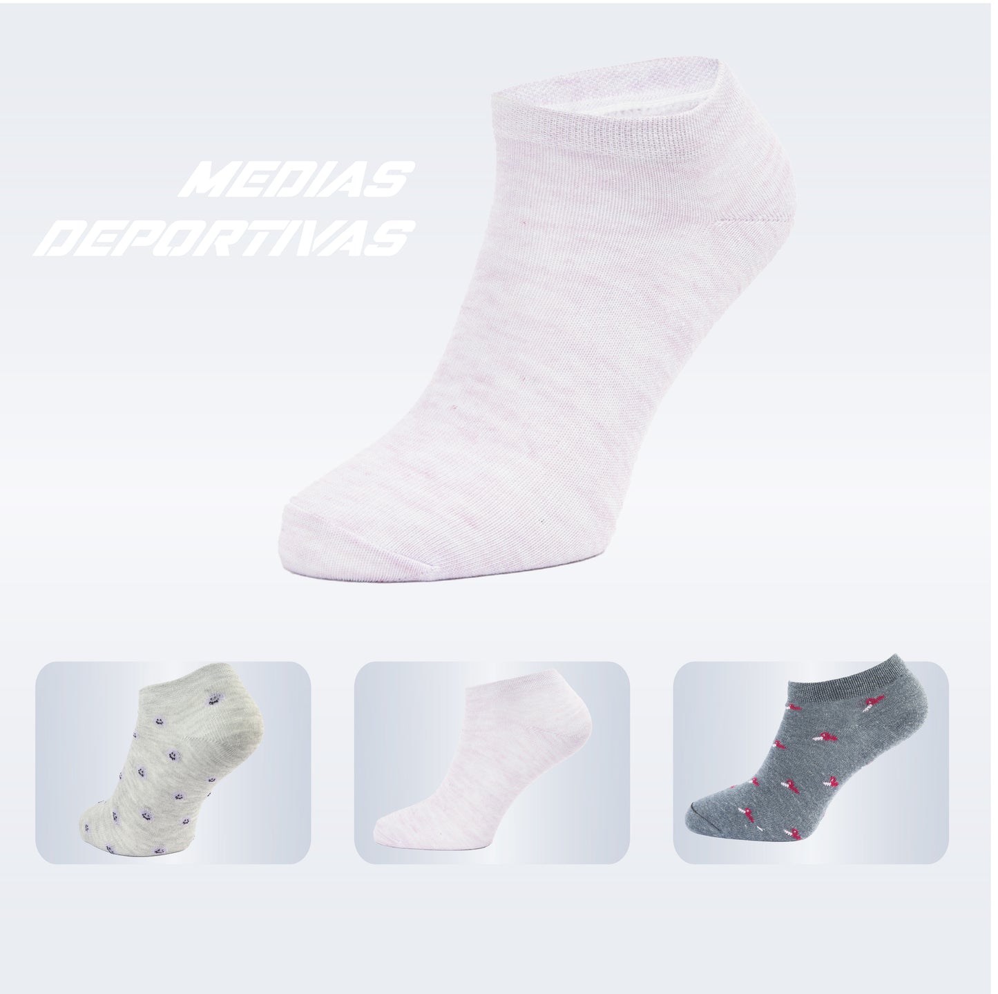 PACK DE 3 MEDIA ZAPATILLA