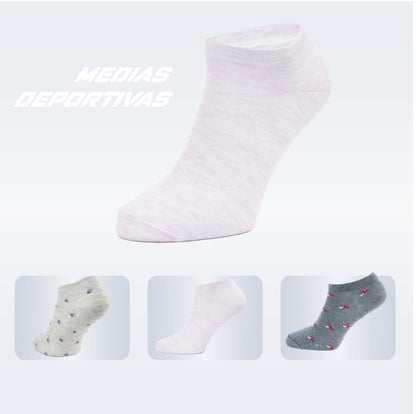 PACK DE 3 MEDIA ZAPATILLA