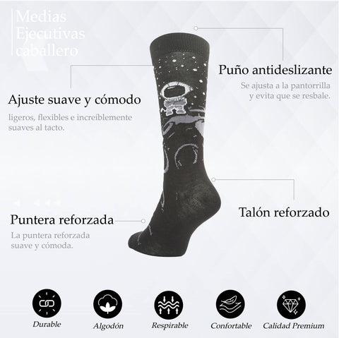 MEDIA CASUAL DIVERTIDA DISEÑO DE ASTRONAUTA