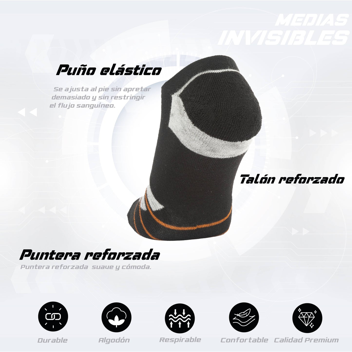 PACK DE 3 MEDIA INVISIBLE