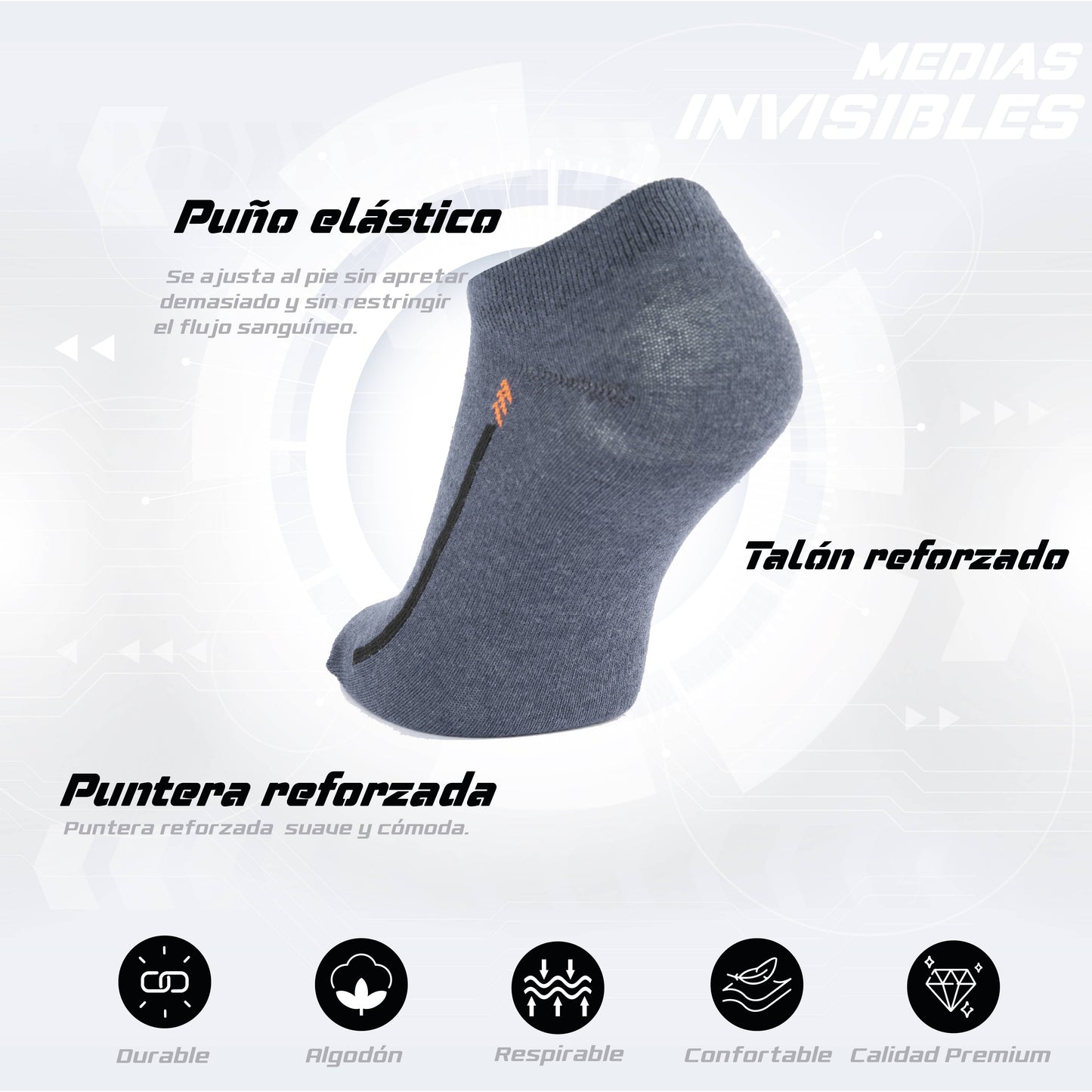 PACK DE 3 MEDIA INVISIBLE