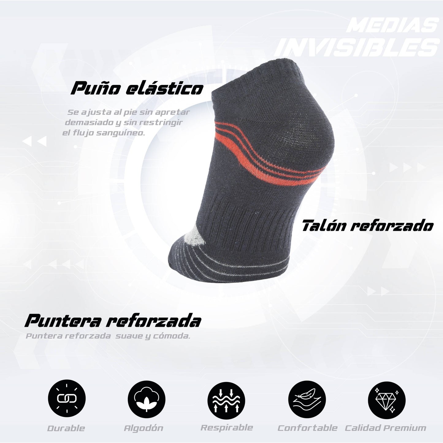 PACK DE 3 MEDIA INVISIBLE