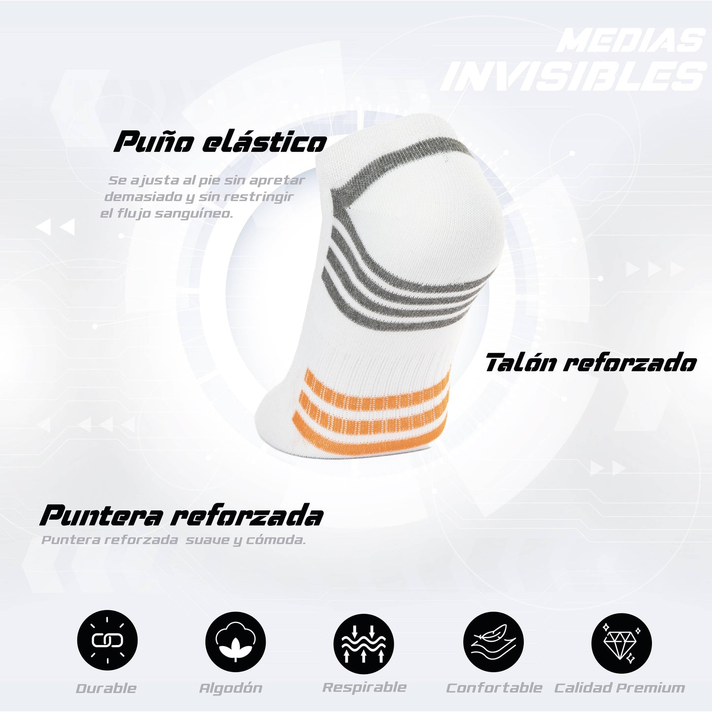 PACK DE 3 MEDIA INVISIBLE