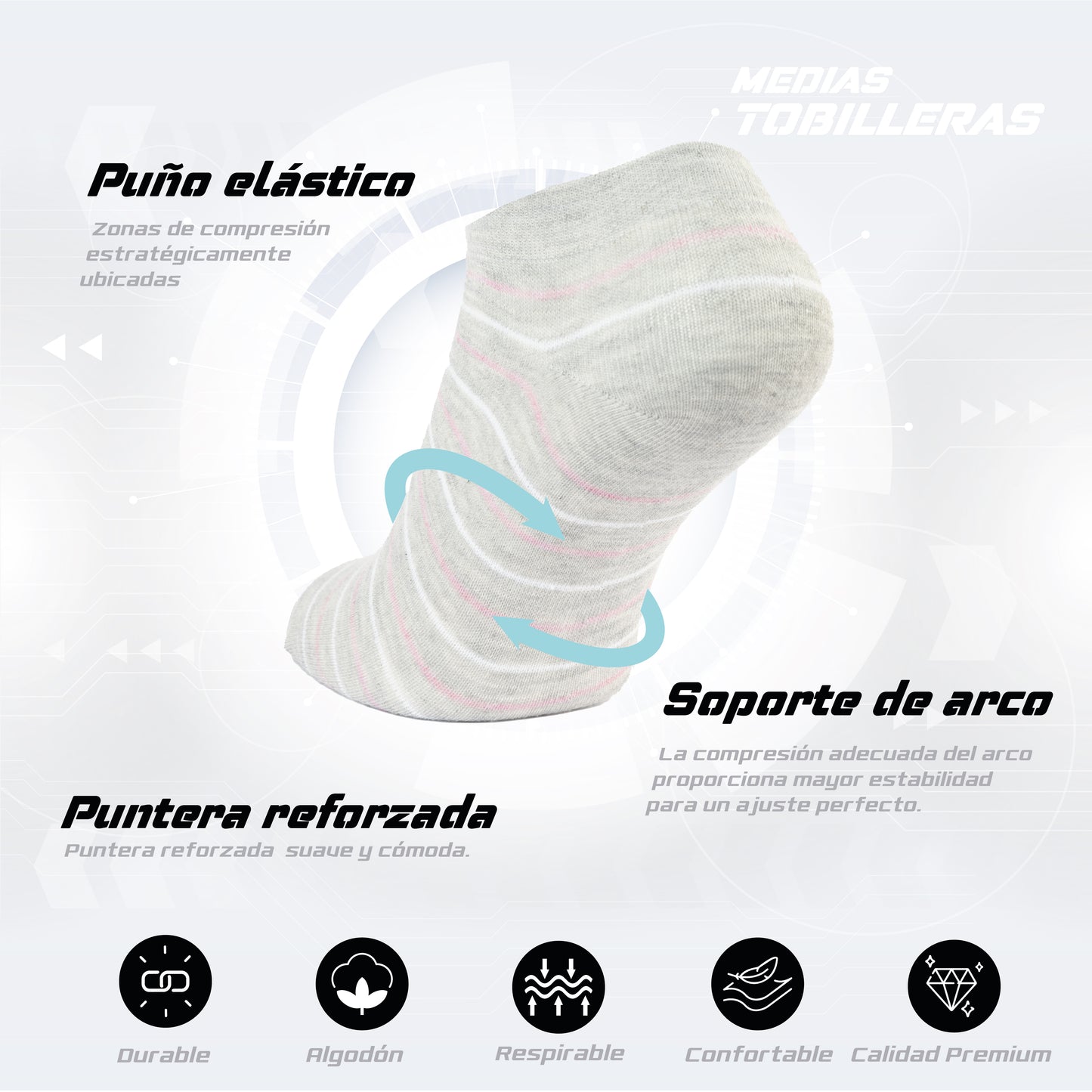 PACK DE 3 MEDIAS TOBILLERAS