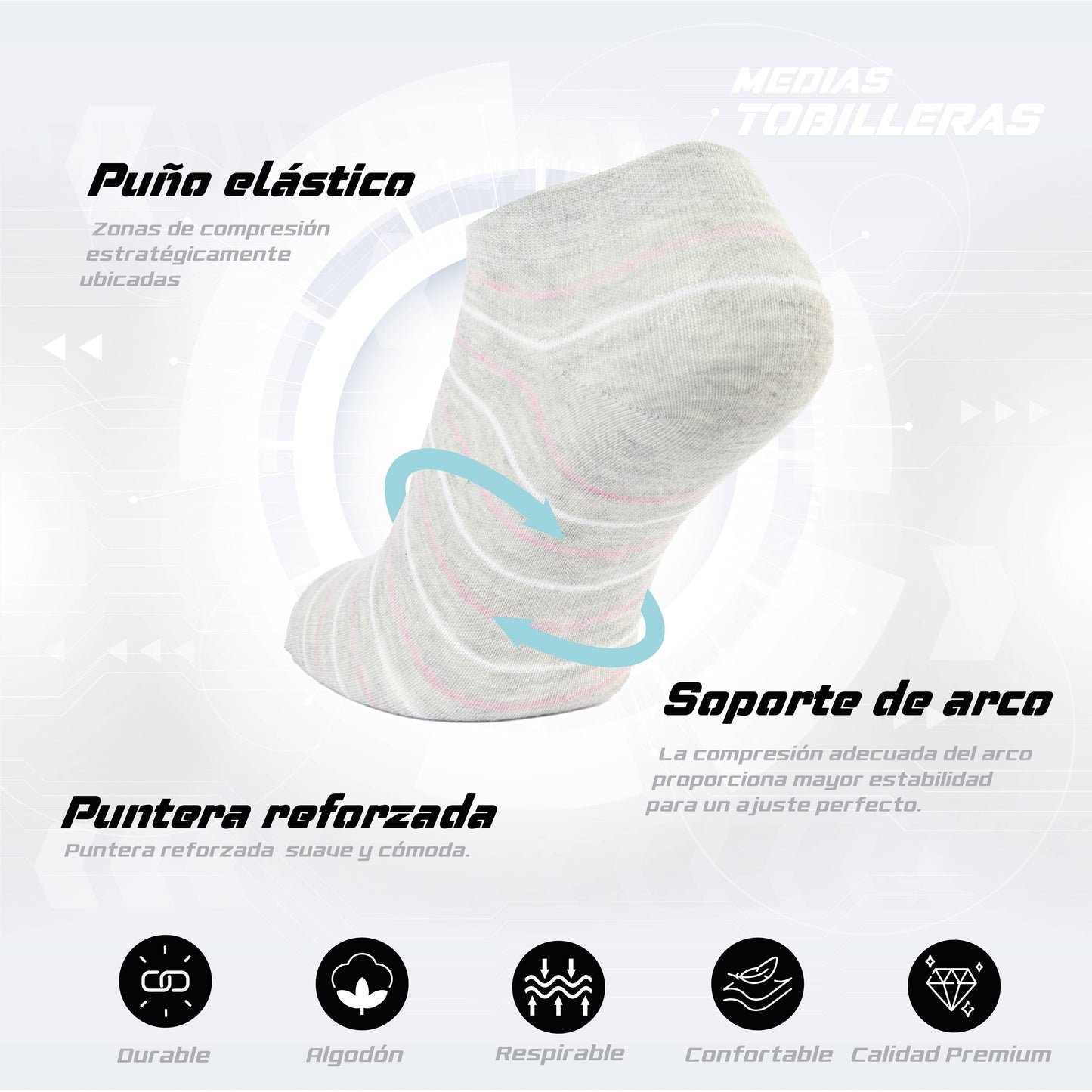 PACK DE 3 MEDIAS TOBILLERAS