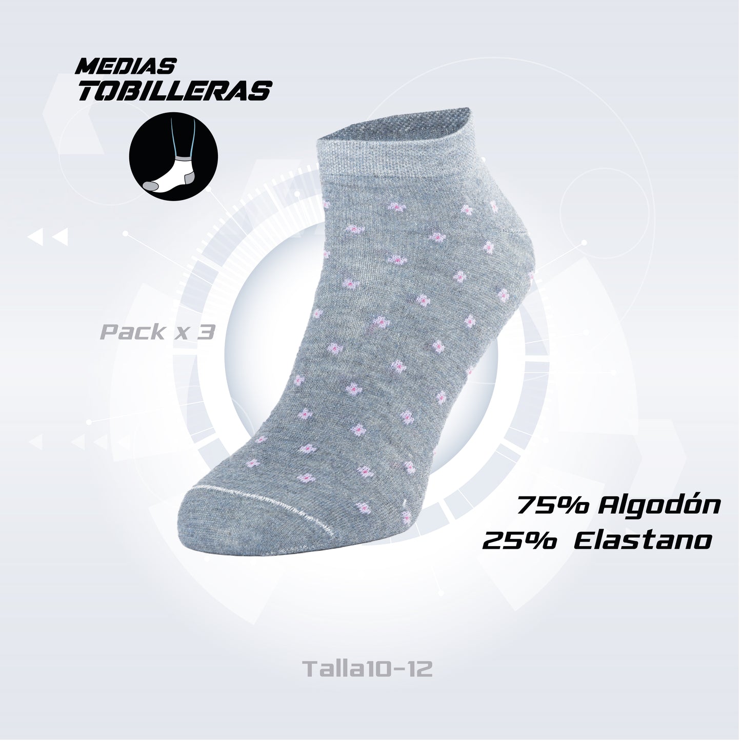 PACK DE 3 MEDIAS TOBILLERAS