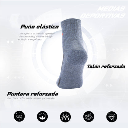 PACK DE 3 MEDIAS TENNIS