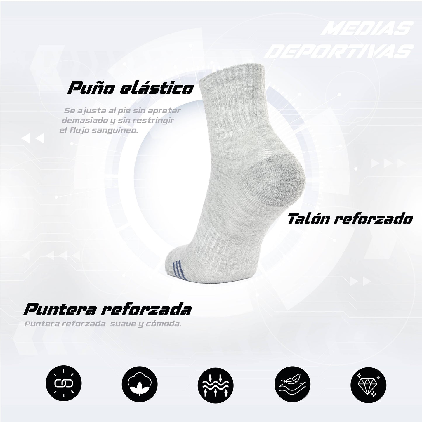 PACK DE 3 MEDIAS TENNIS