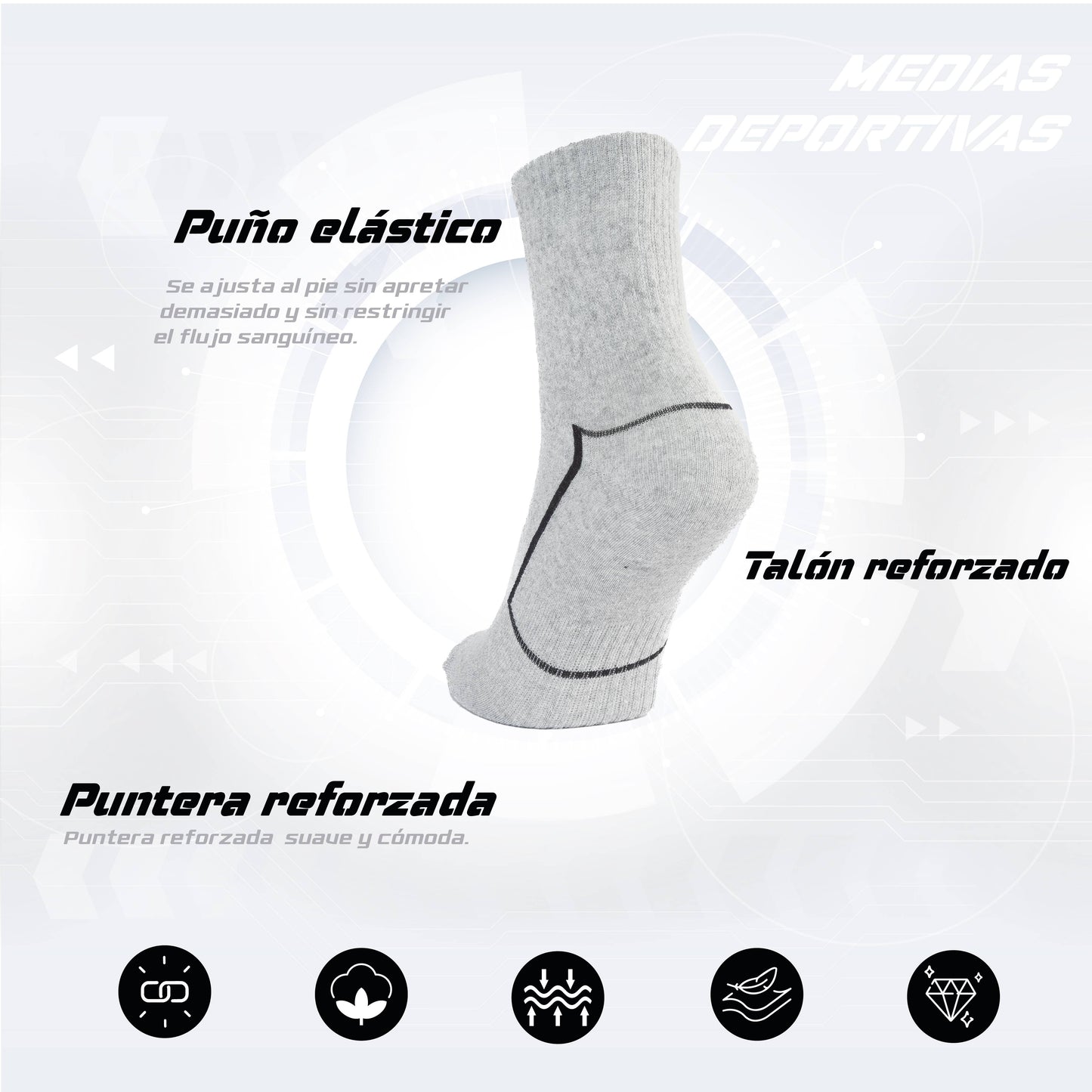 PACK DE 3 MEDIAS TENNIS