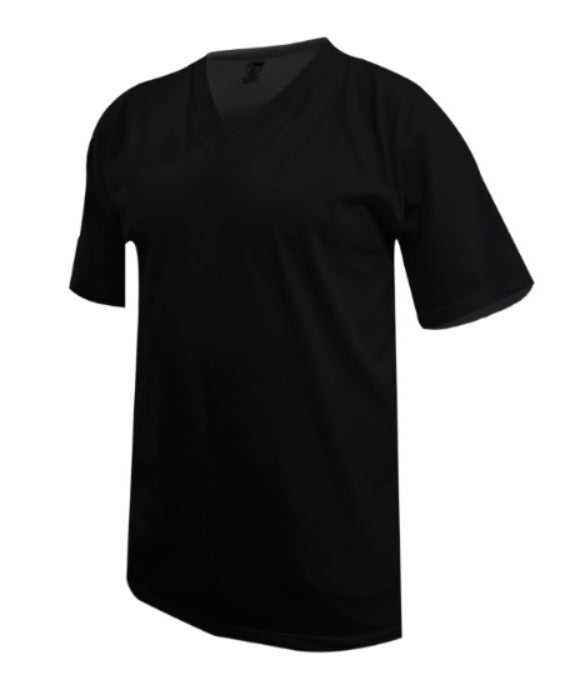 CAMISETA ALGODON CUELLO EN V – NEGRO