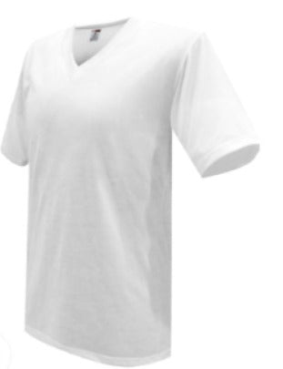 CAMISETA ALGODON CUELLO EN V – BLANCA