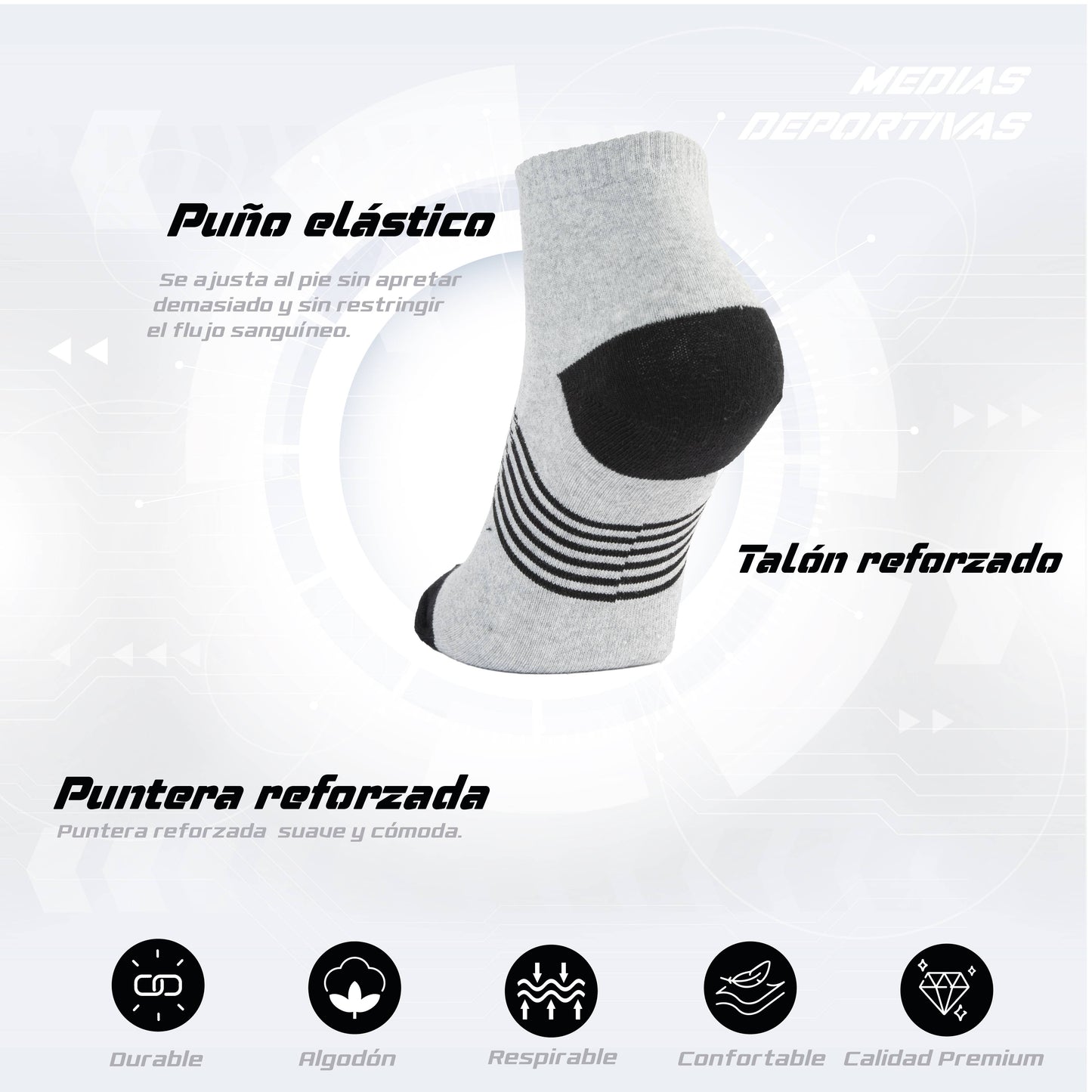 PACK DE 3 MEDIAS ZAPATILLAS