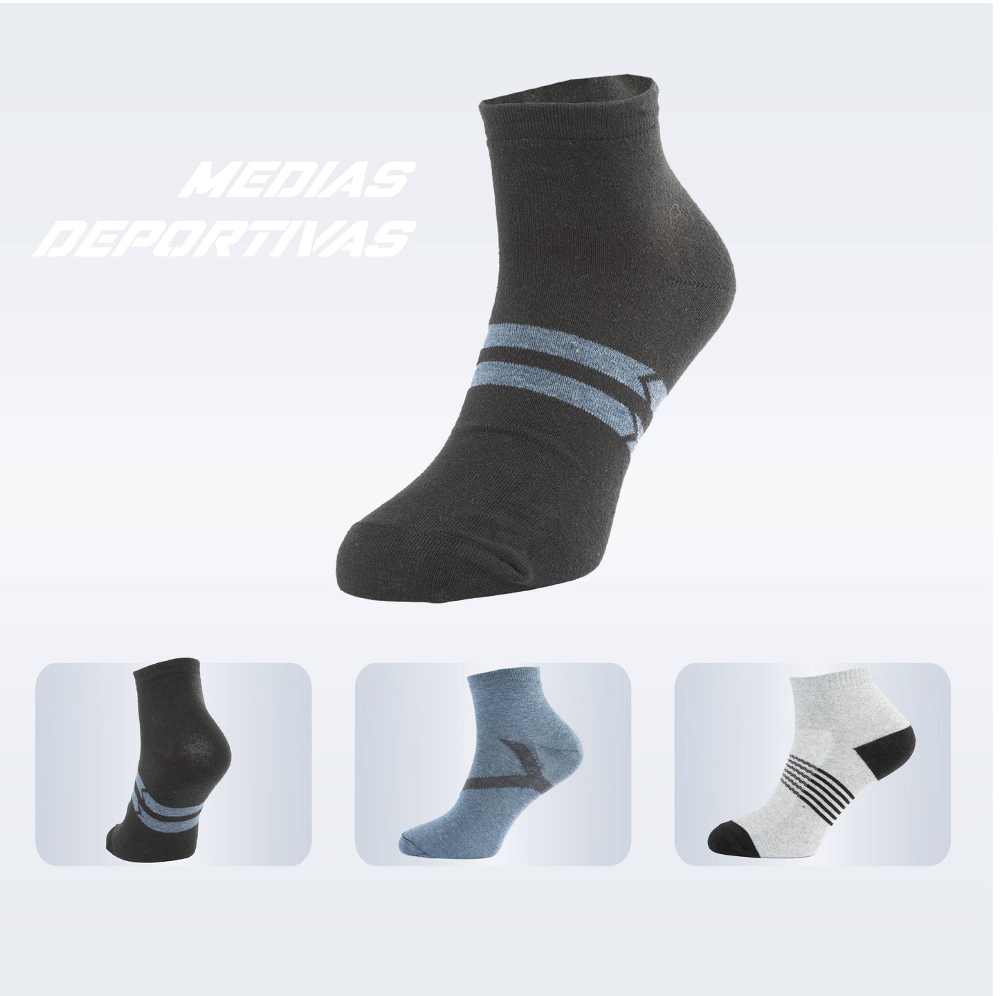 PACK DE 3 MEDIAS ZAPATILLAS