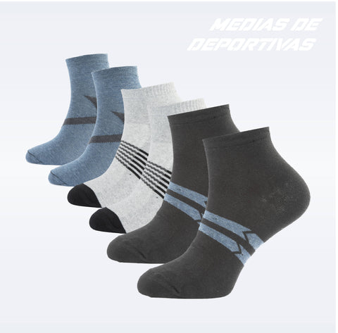 PACK DE 3 MEDIAS ZAPATILLAS