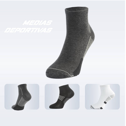 PACK DE 3 MEDIAS ZAPATILLAS
