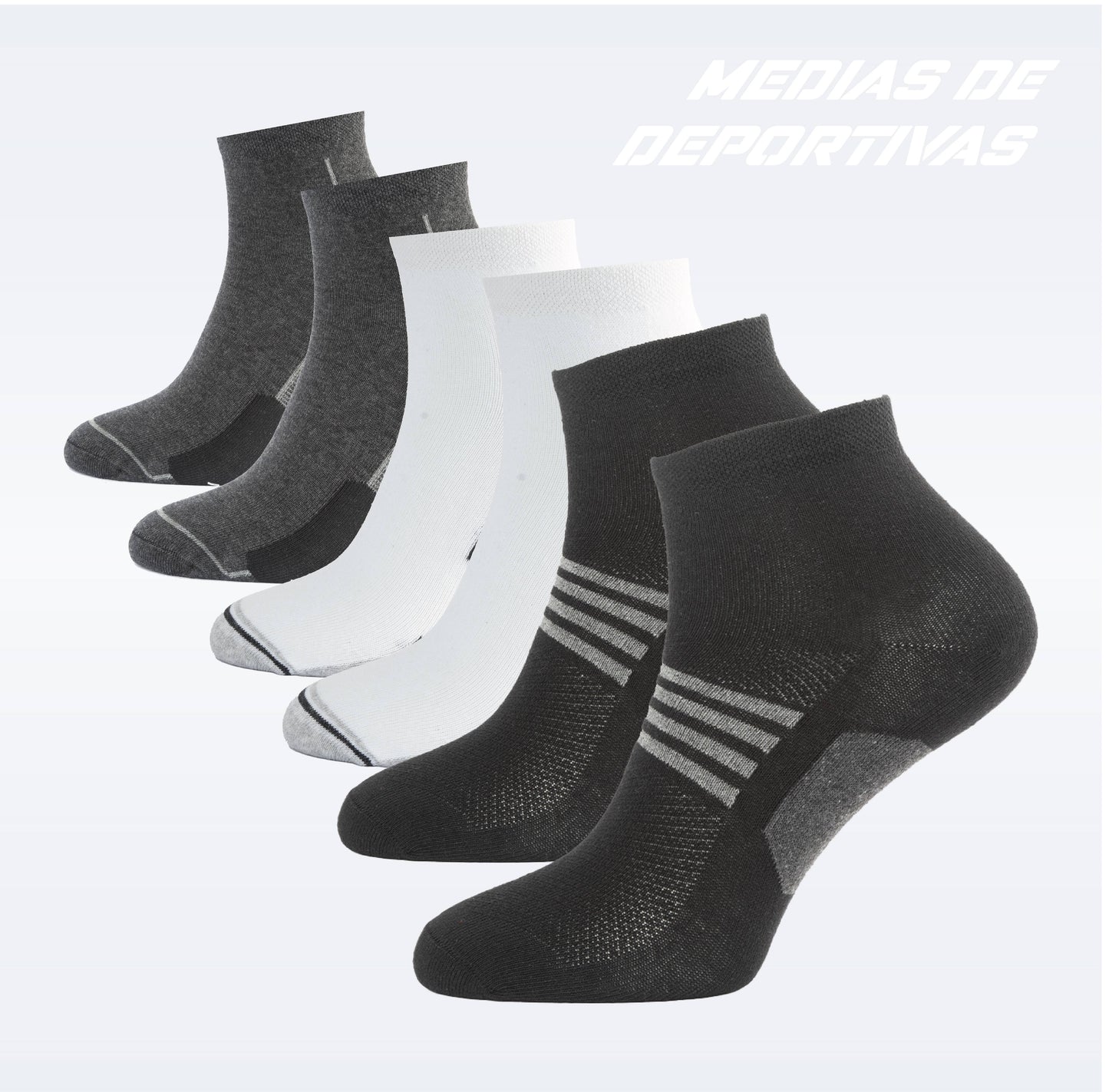 PACK DE 3 MEDIAS ZAPATILLAS