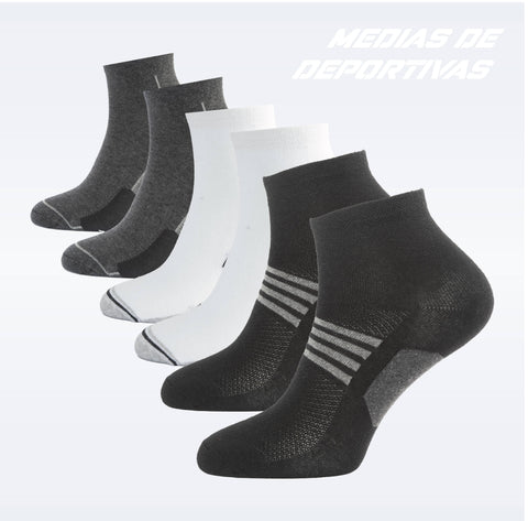 PACK DE 3 MEDIAS ZAPATILLAS