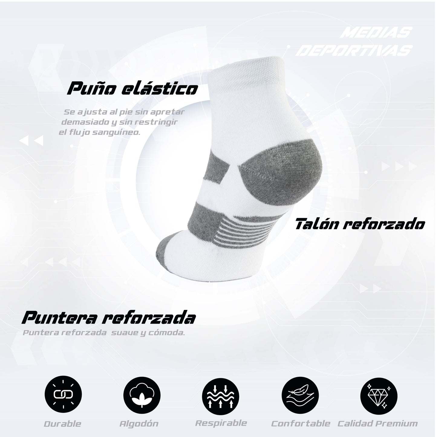 PACK DE 3 MEDIAS ZAPATILLAS