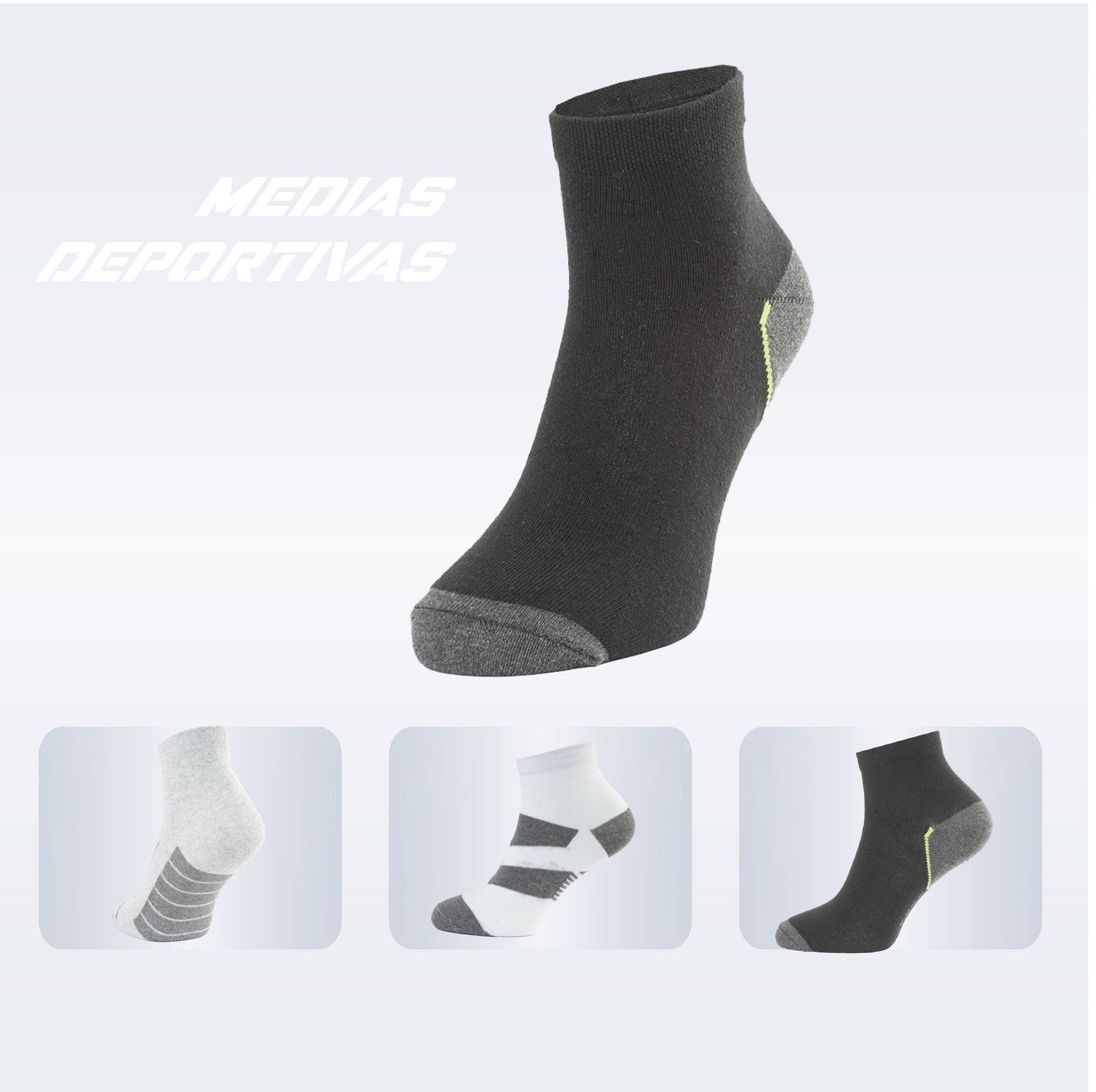 PACK DE 3 MEDIAS ZAPATILLAS