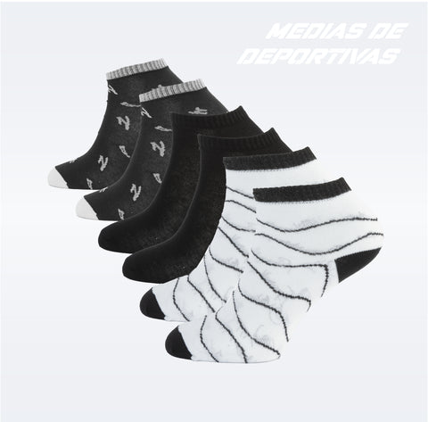 PACK DE 3 MEDIA ZAPATILLA