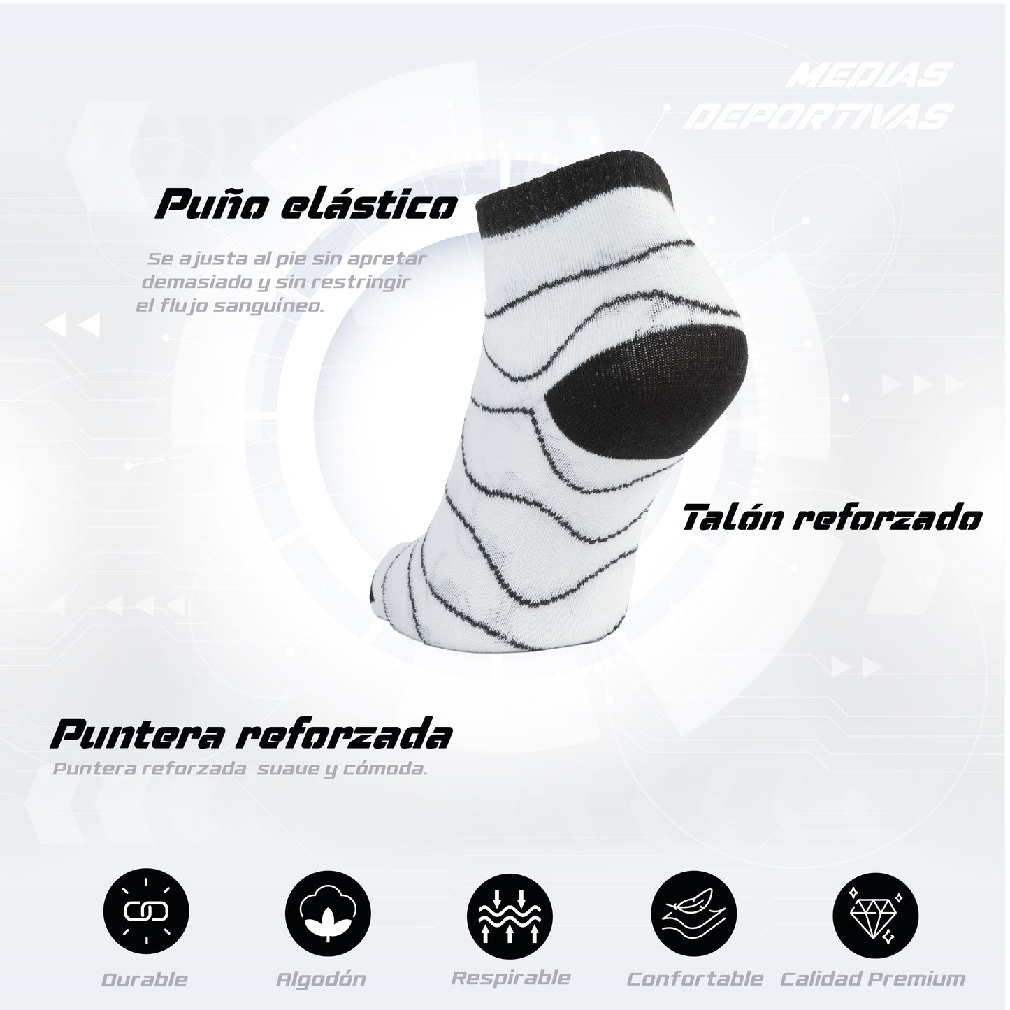 PACK DE 3 MEDIA ZAPATILLA