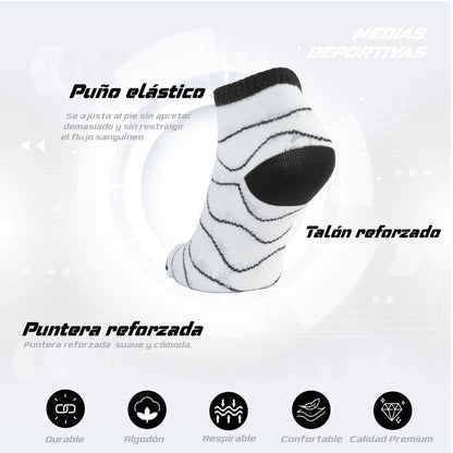 PACK DE 3 MEDIA ZAPATILLA