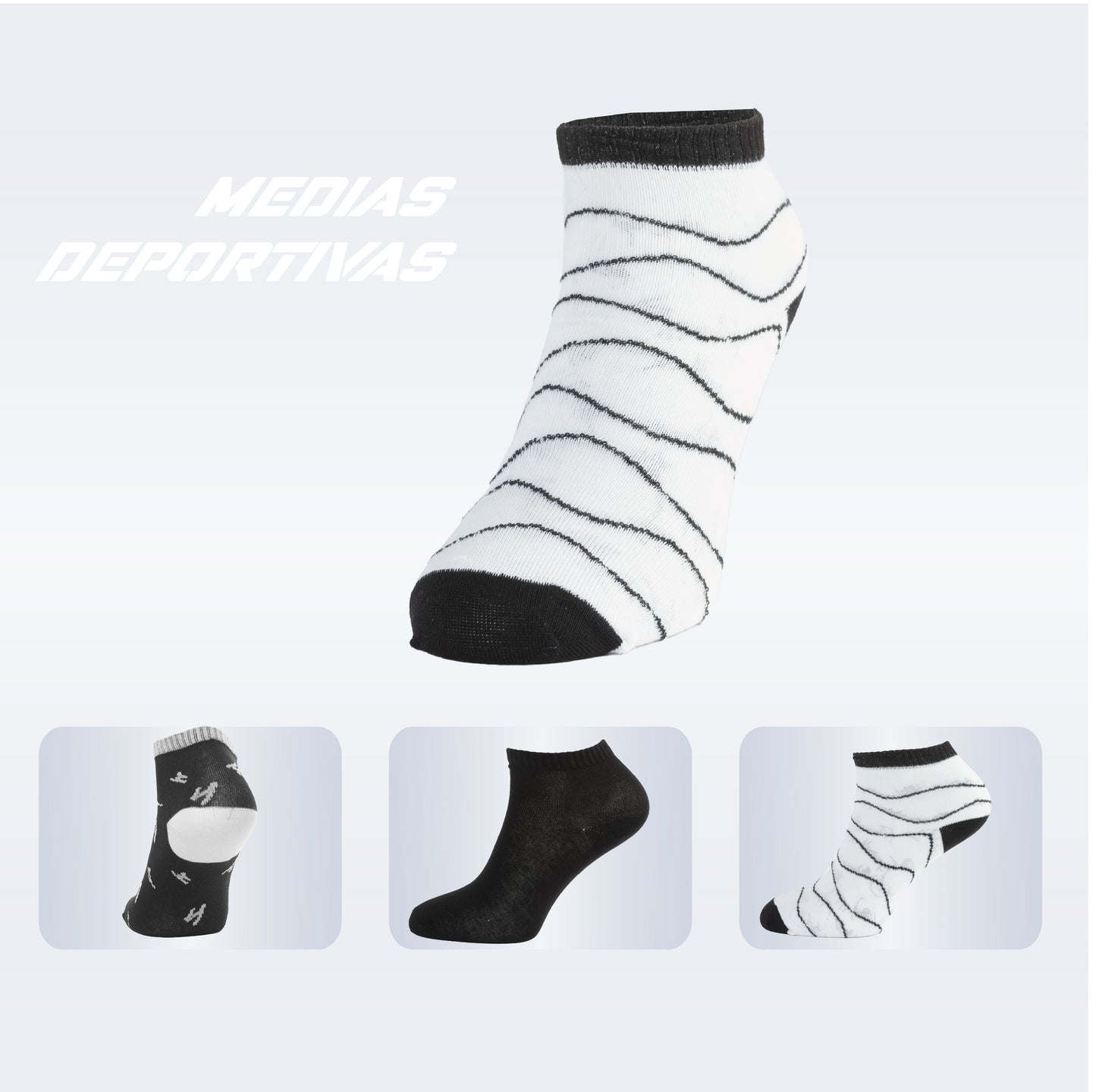 PACK DE 3 MEDIA ZAPATILLA